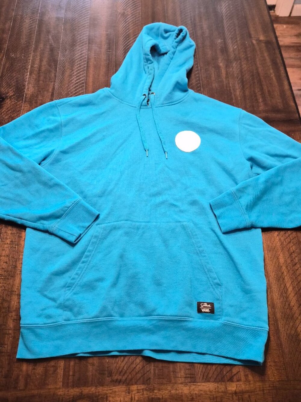 Vans x The Simpsons “Bart Logo” Pullover Hoodie — Blue, Men’s XLarge G862